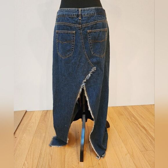 Vintage BOHO Z. Cavaricci Patchwork Straight Maxi Skirt - Picture 2 of 10